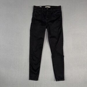 Levis Jeans Womens 27 Black 720 Super Skinny Ankle Stretch Denim Cotton Preppy